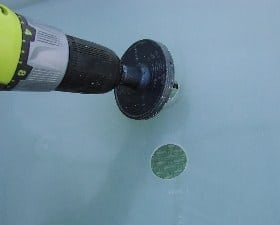 Drilling holes in a plastic bucket