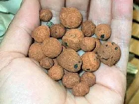 A handful of clay balls