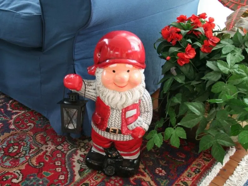 Cute Christmas gnome by my couch