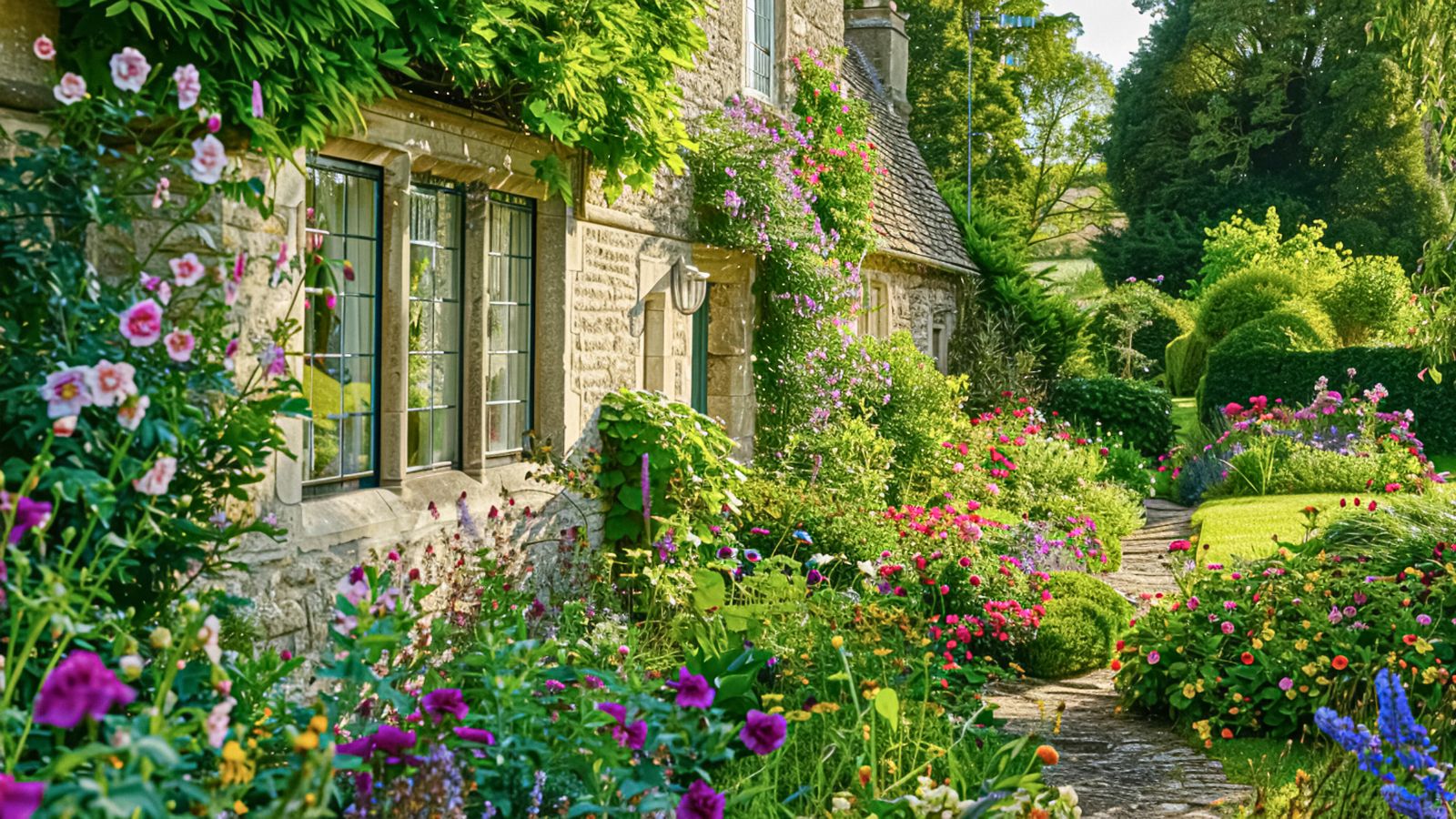 English cottage garden.