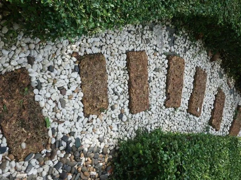 a gravel walkway