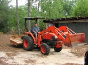 Simon with his tractor