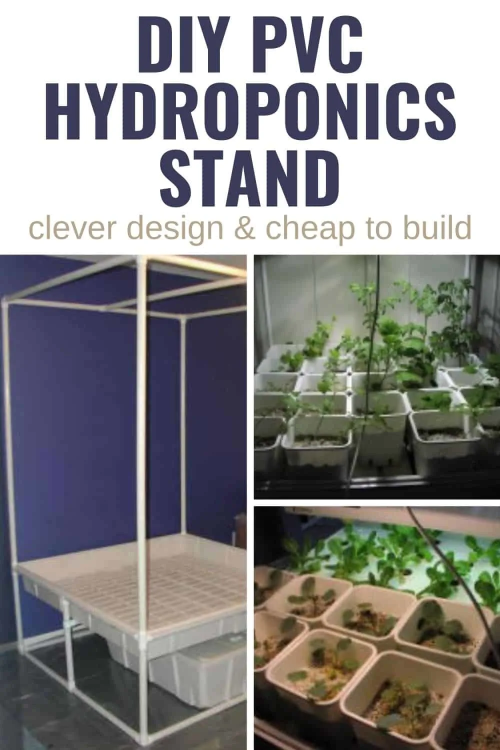 DIY PVC hydroponics stand