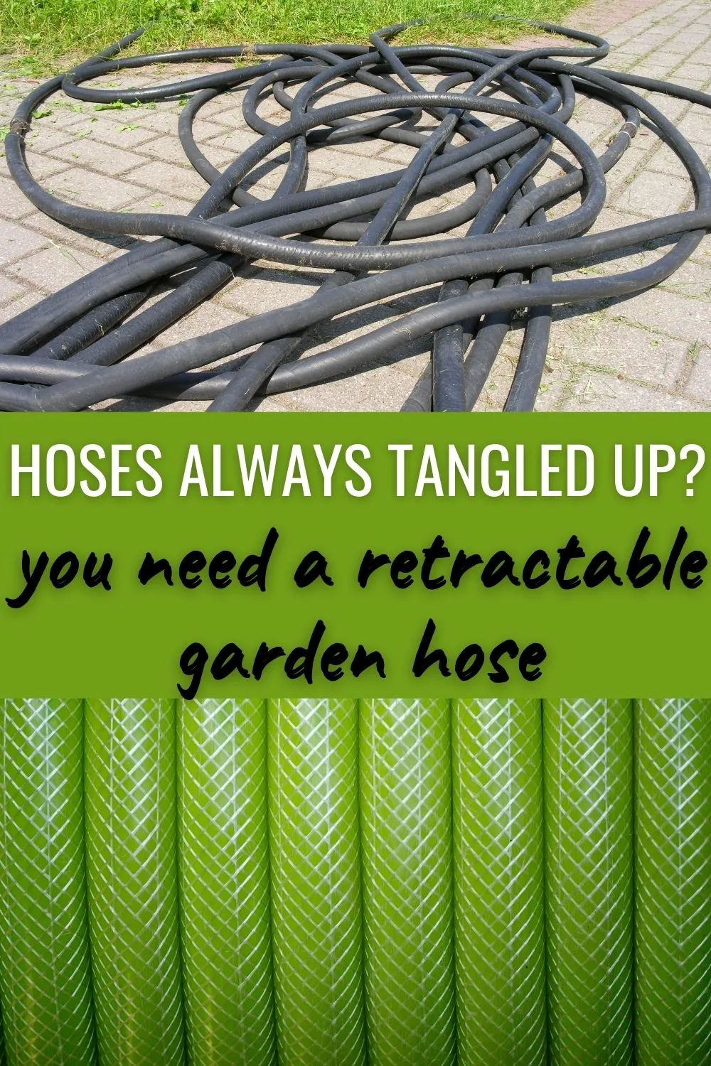 Hoses always tangled up? You need a retractable garden hose