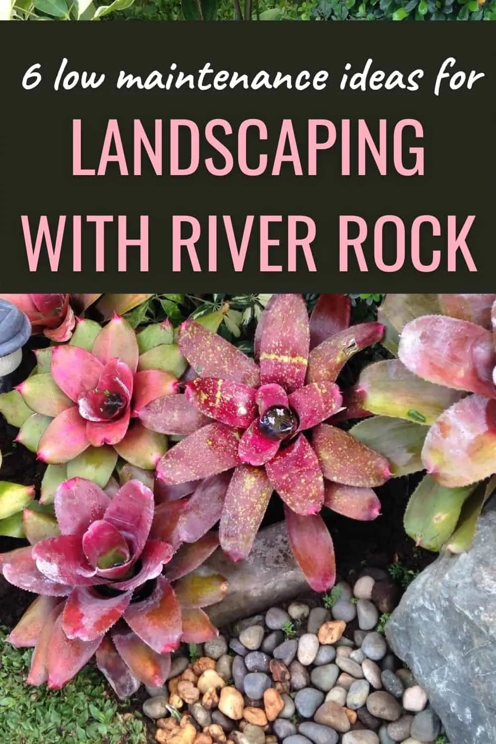 6 low maintenance ideas for landscaping with river rock