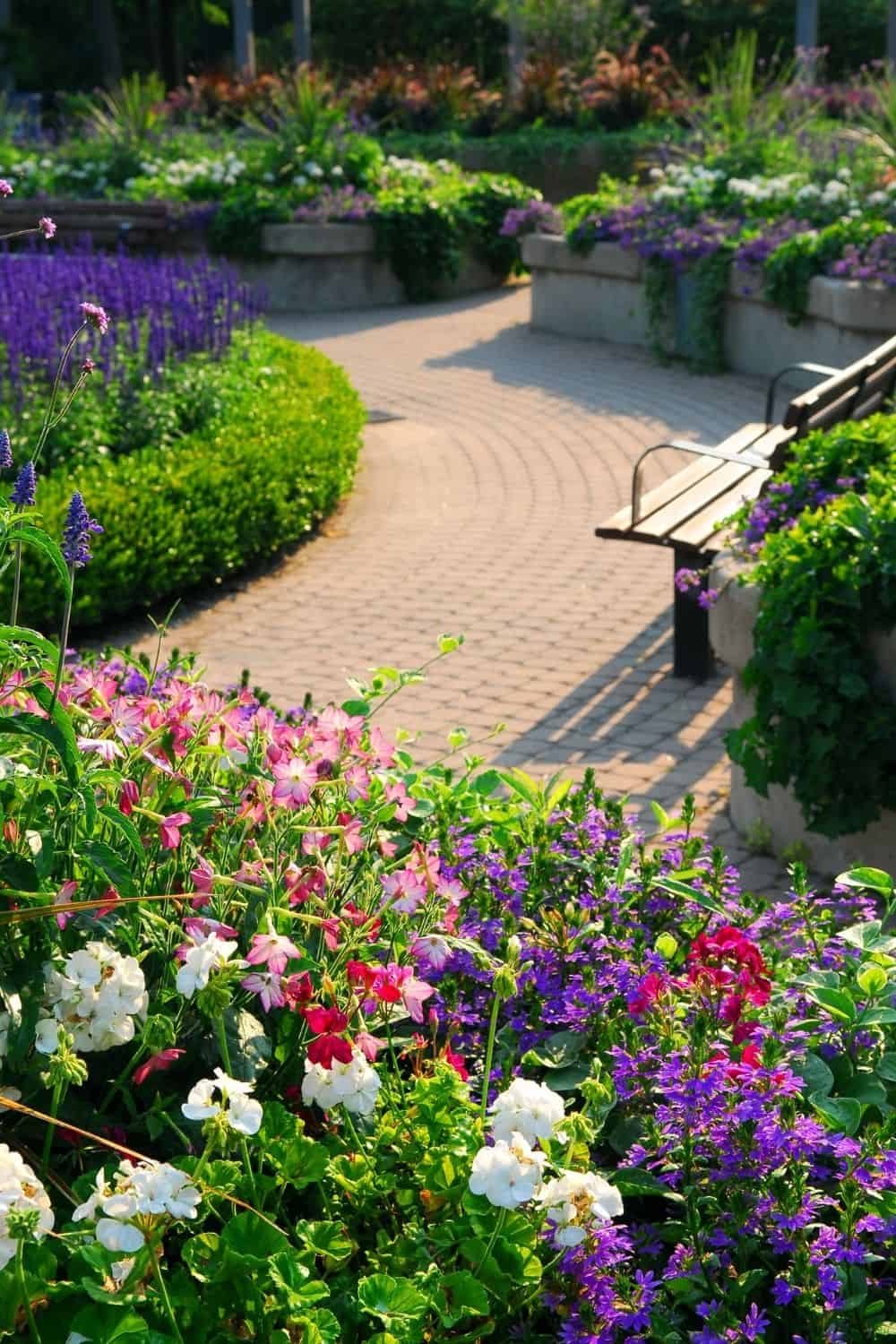 A beautiful example of landscaping with small shrubs