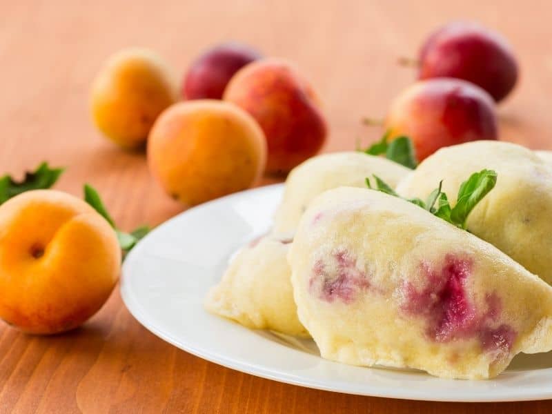 homemade peach dumplings