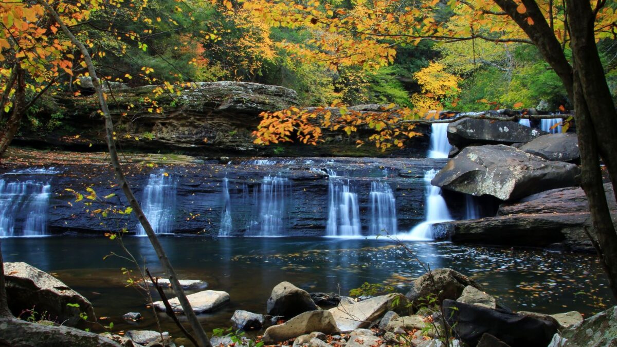 Lower potter falls in Obed national scenic river in Eastern Tennessee.