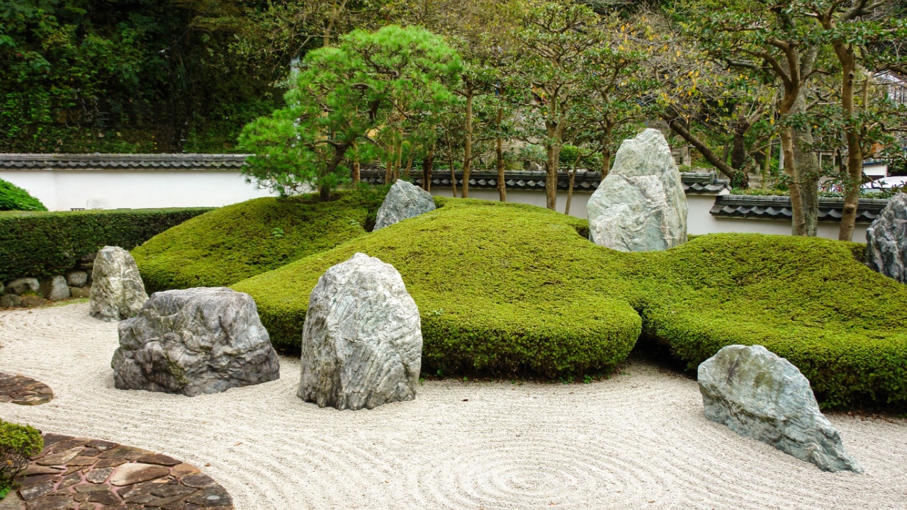 Stones in the sand zen garden