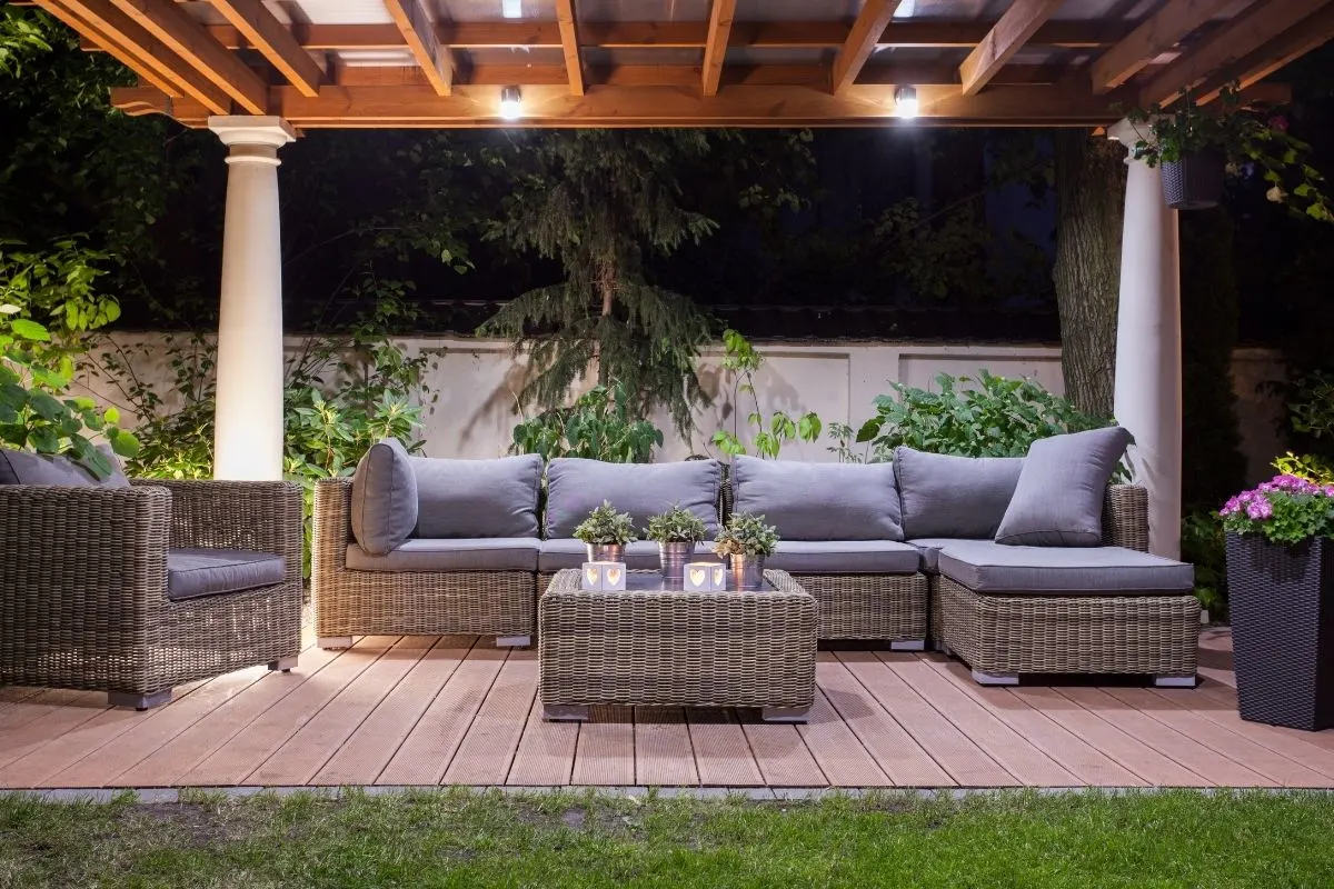 patio furniture creating a nice atmosphere