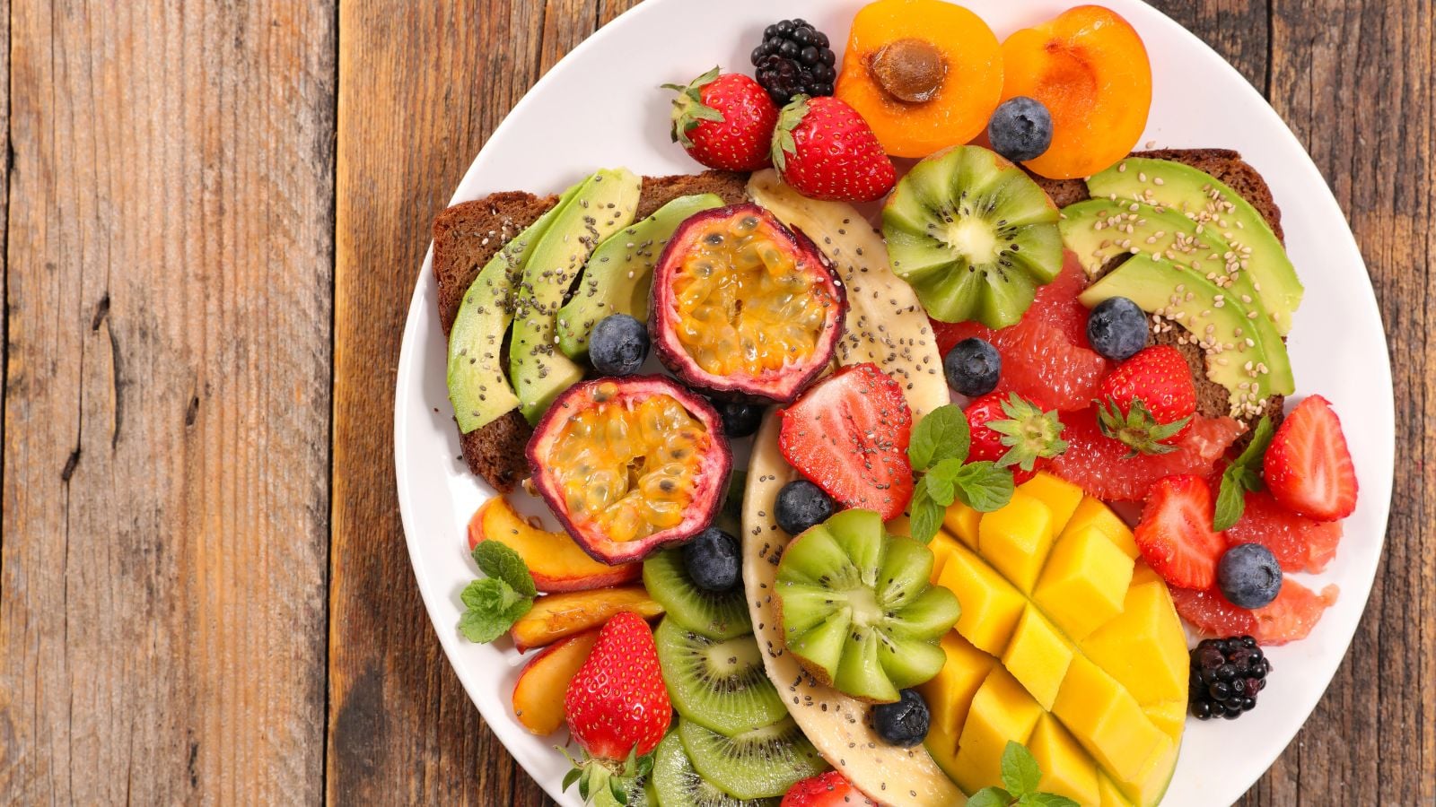 fruit salad with avocado.