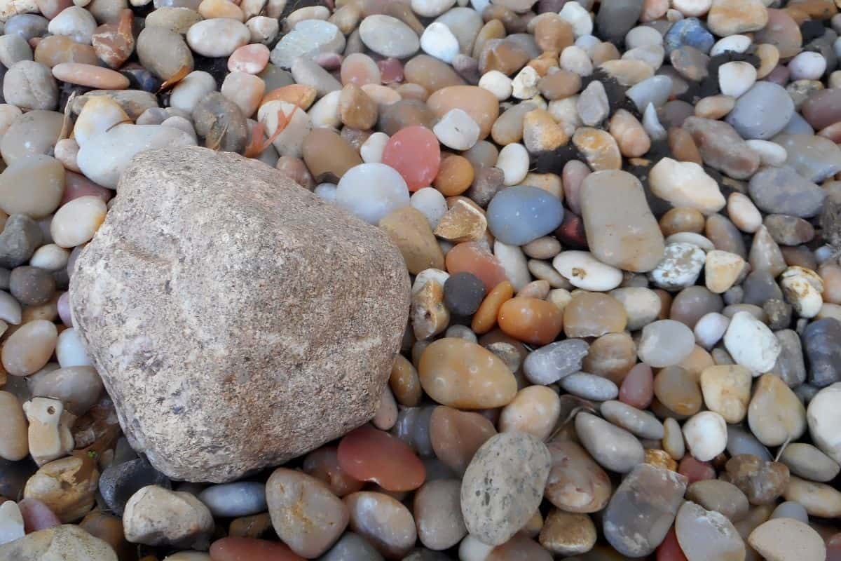 colorful river rocks