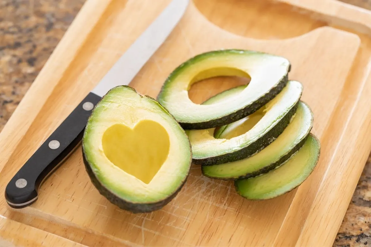 Sliced avocado fruit