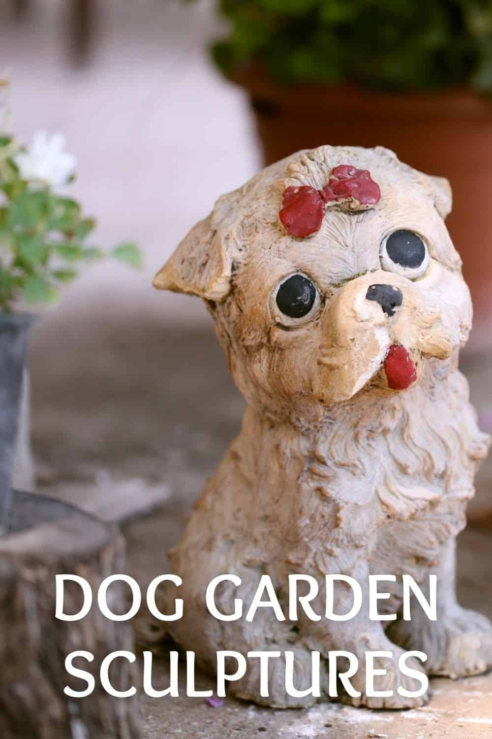 Dog garden sculptures