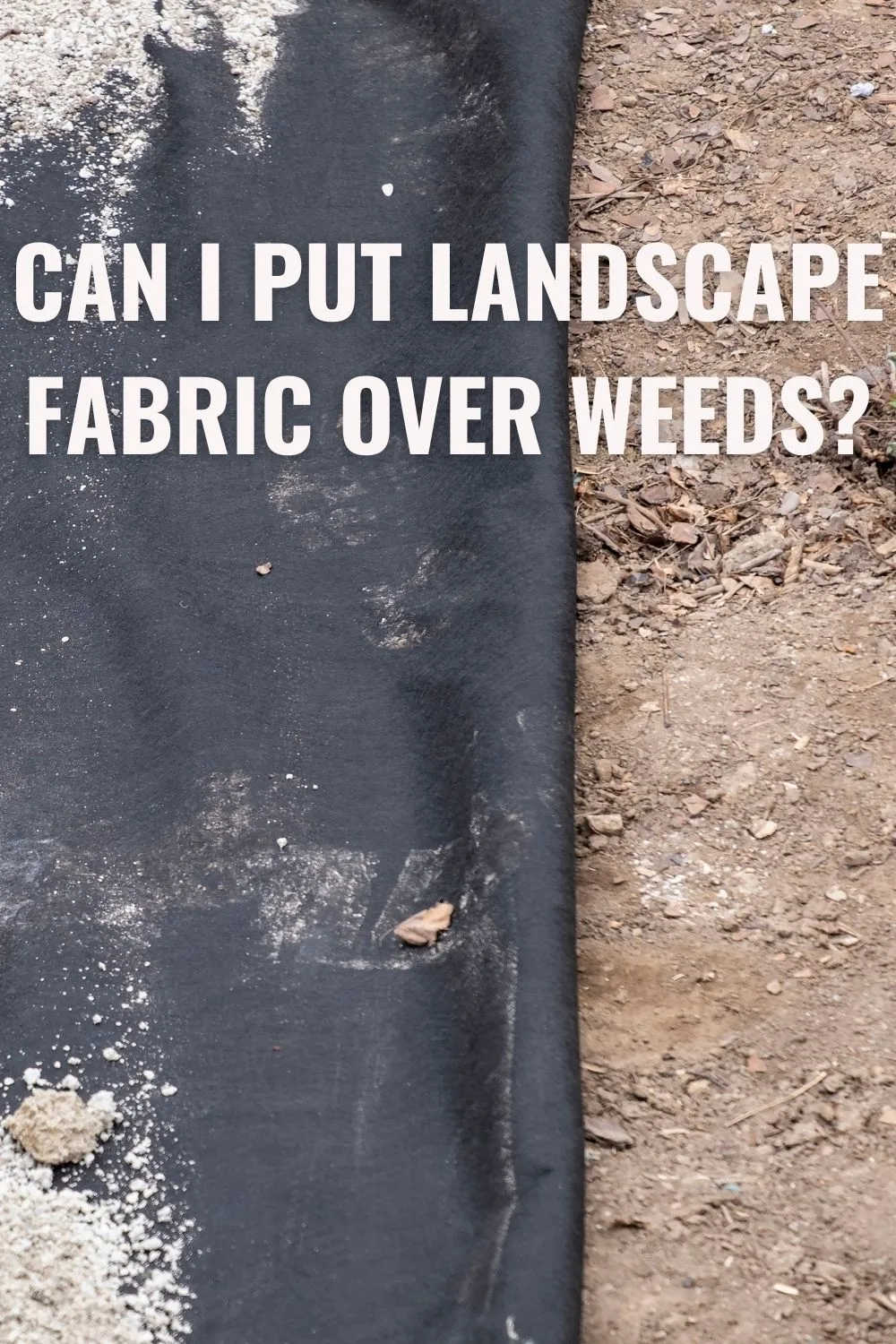 can I put landscape fabric over weeds