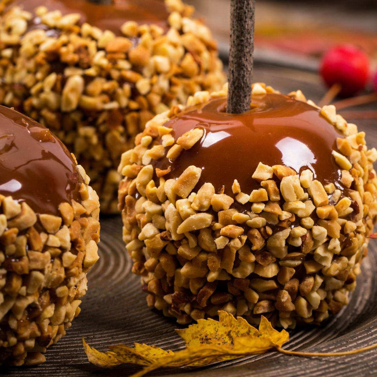 candied apples covered in nuts