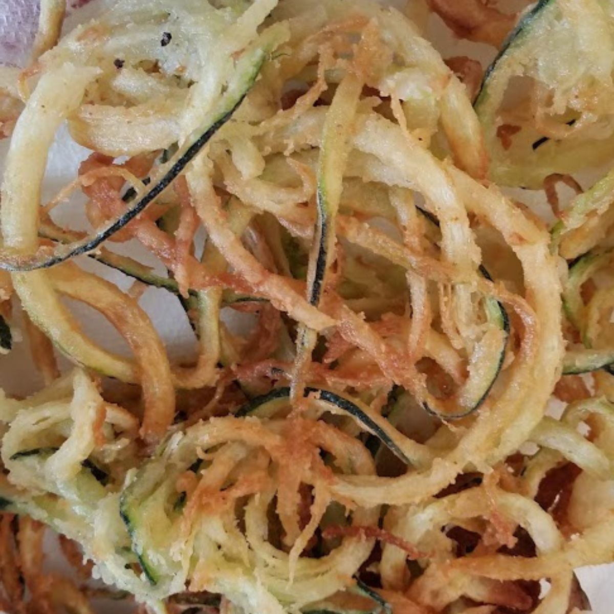 fried zoodles on a napkin