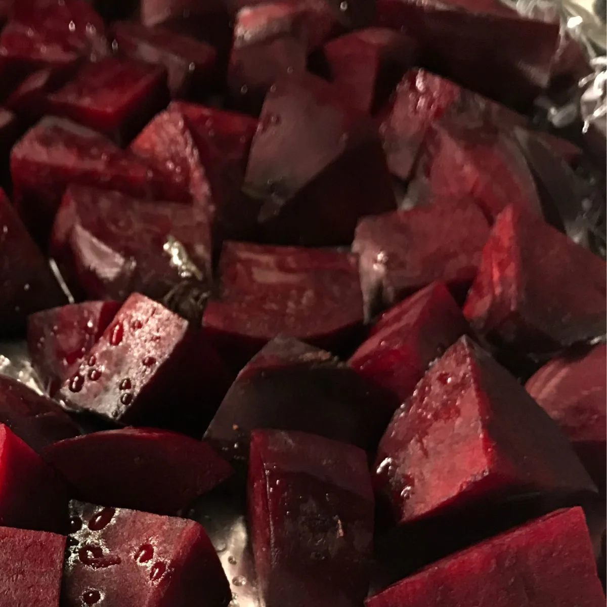 roasted beet chunks