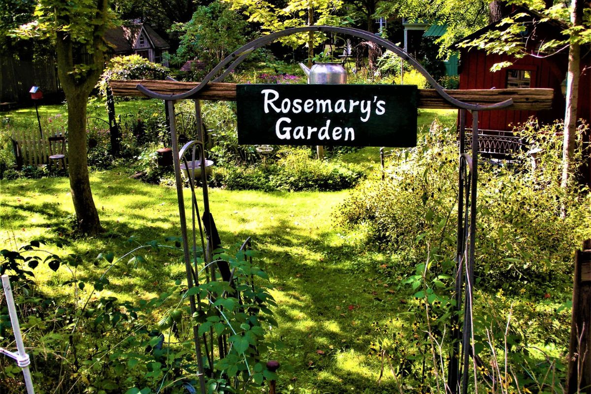 Rosemary's garden sign