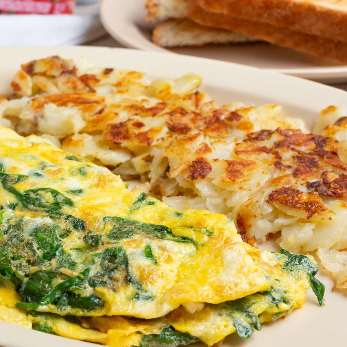 spinach omelet on a plate