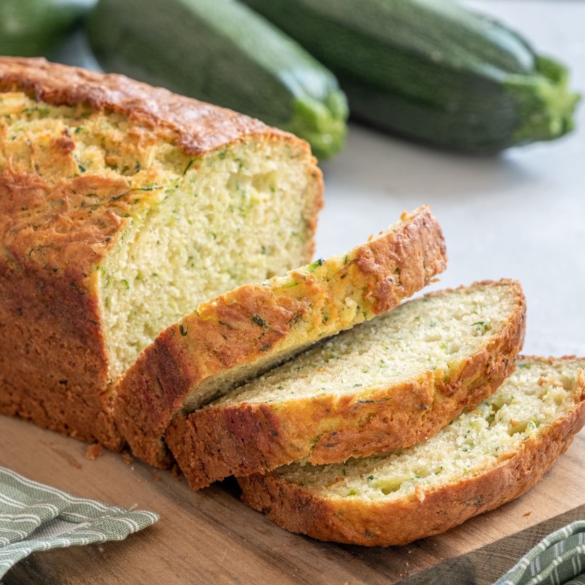 sliced zucchini bread