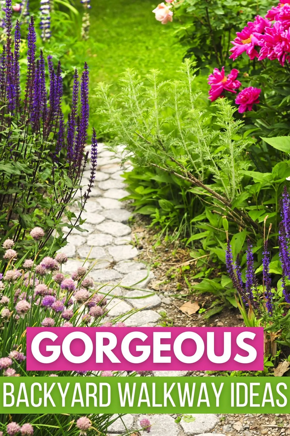 Gorgeous backyard walkway ideas.