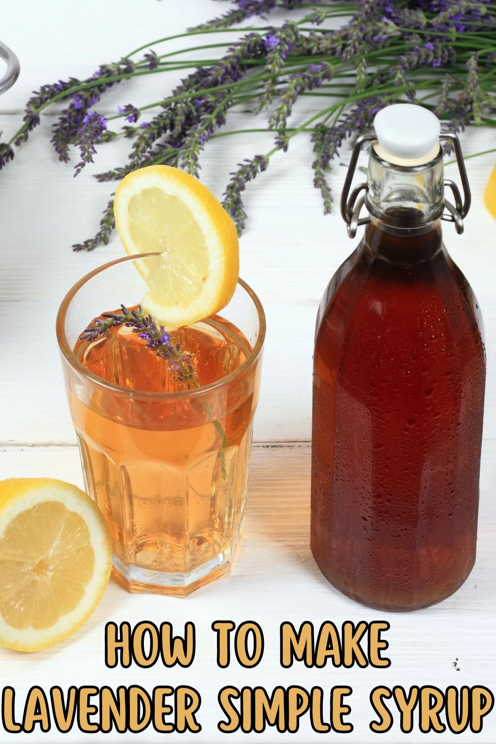 How to make lavender simple syrup.