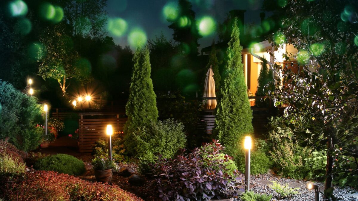 outdoor garden lighting. 