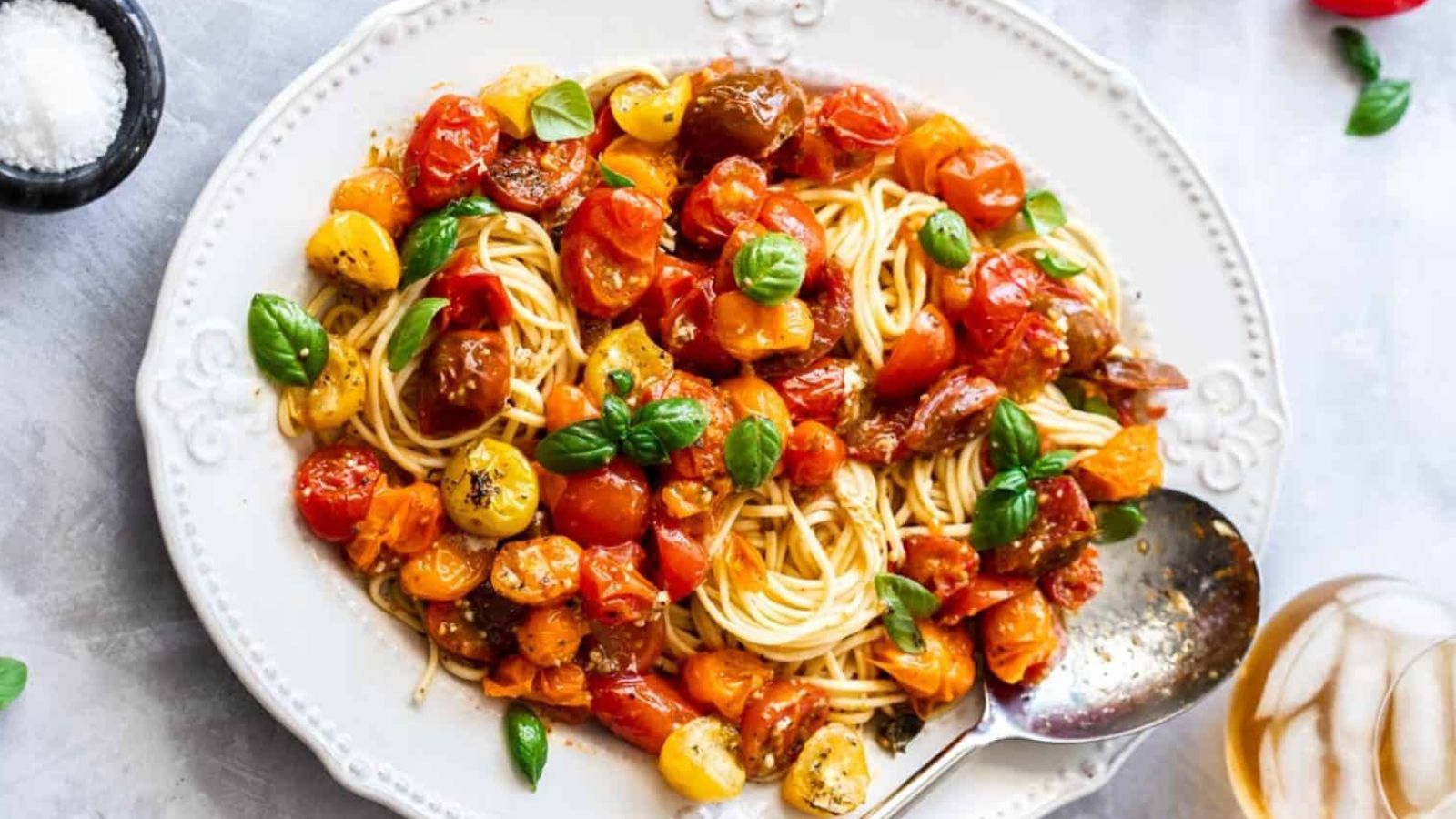 roasted cherry tomato pasta.