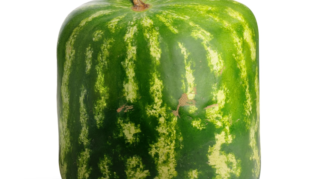 Square Watermelon on white background