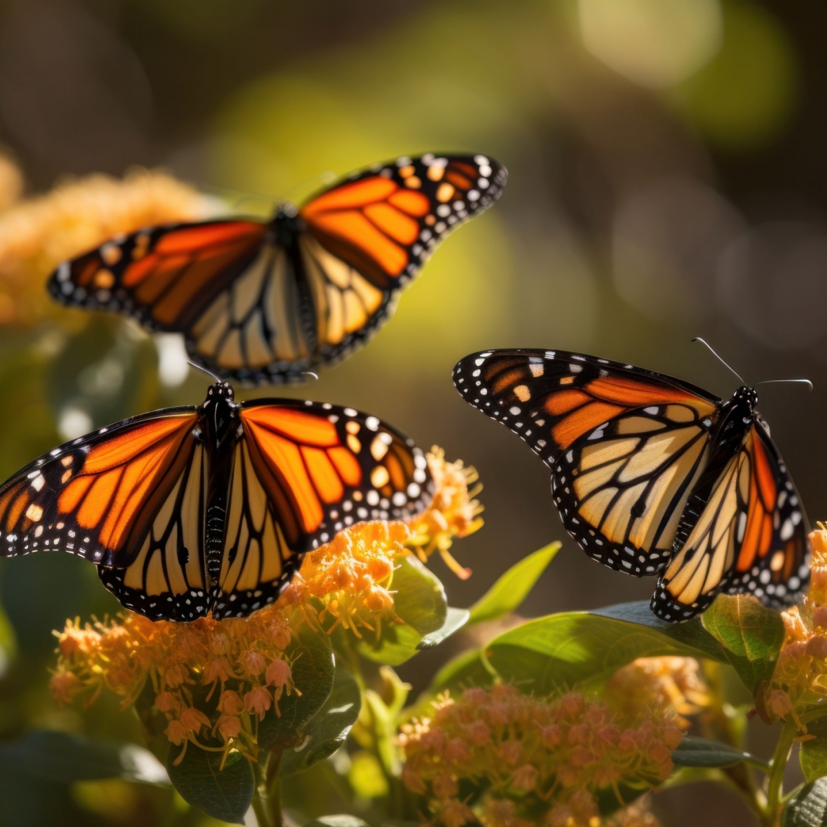 Monarch Butterfly - A monarch butterflies on flower in Summer. monarch butterfly collecting nectar from flower