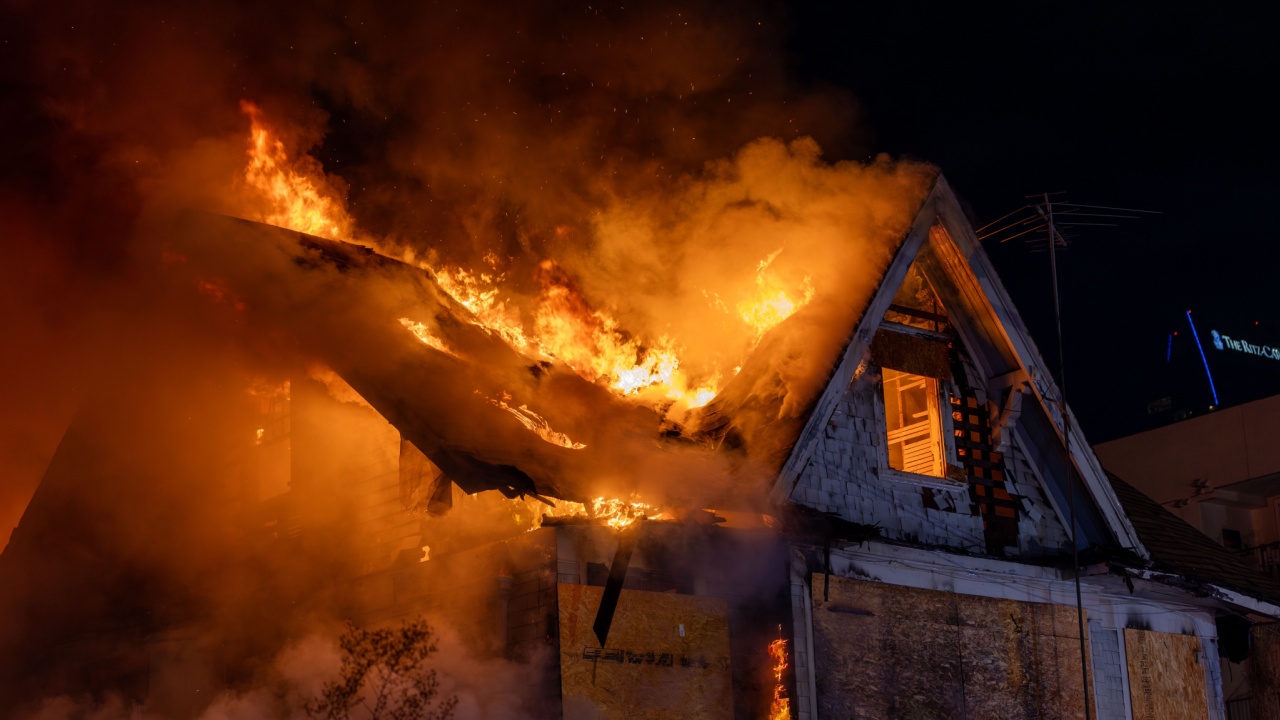 House on Fire with massive flames