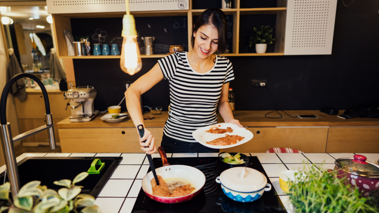 woman cooking in the kitchen