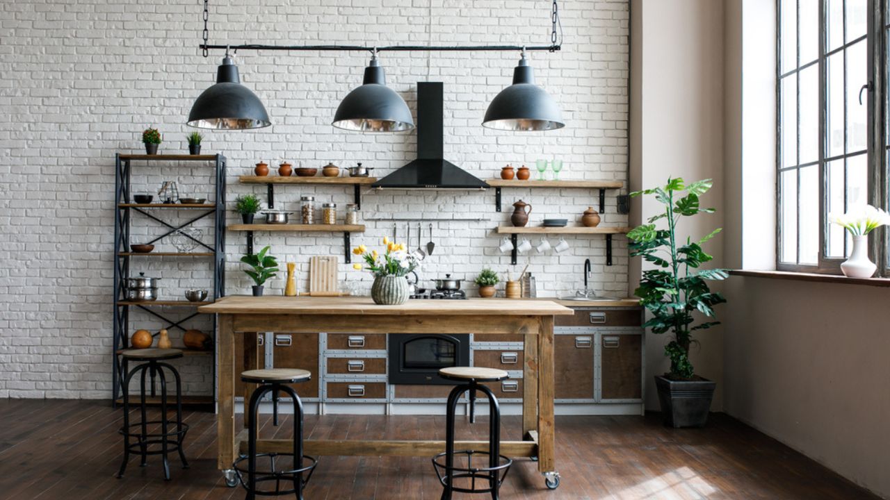 Modern Loft Style Kitchen Interior