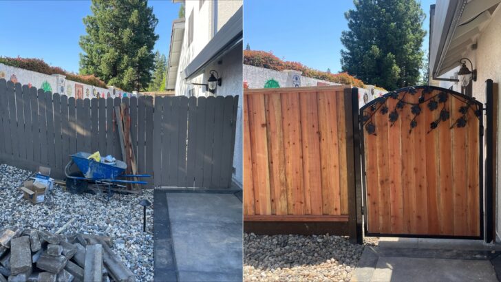 Transforming an Ordinary Backyard Fence into a Custom Work of Art