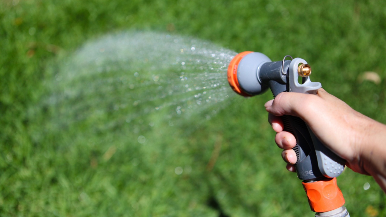 Watering the lawn and garden