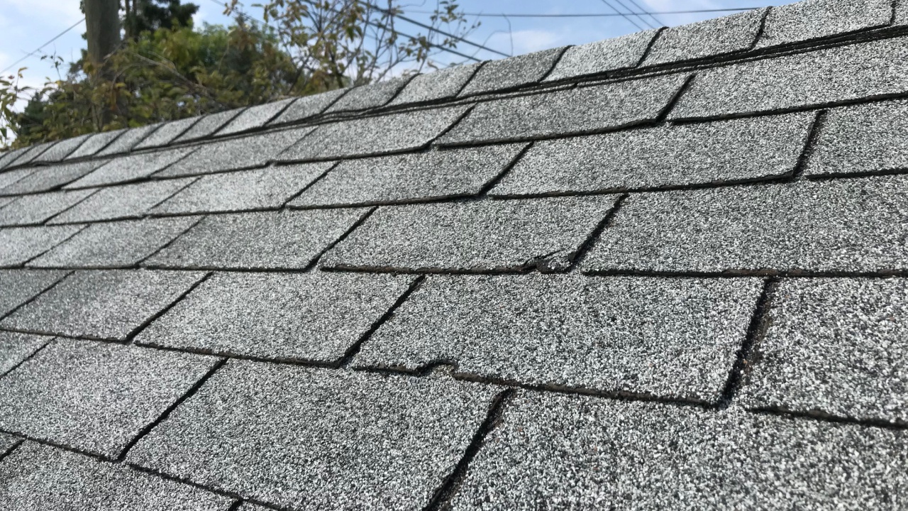 Roof Showing Hail Damage Inspection