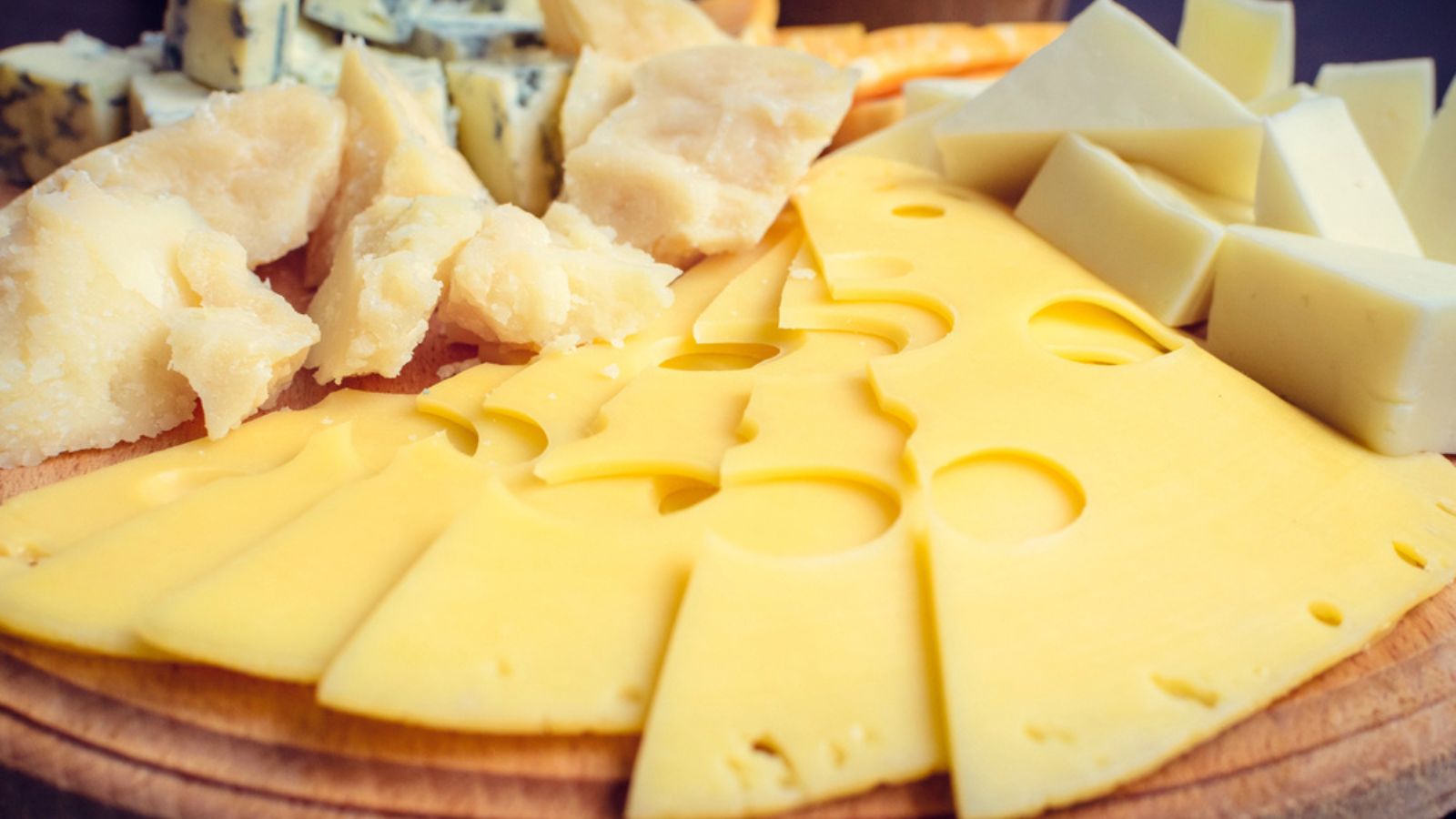Tasty appetizer. Plate of Cheese