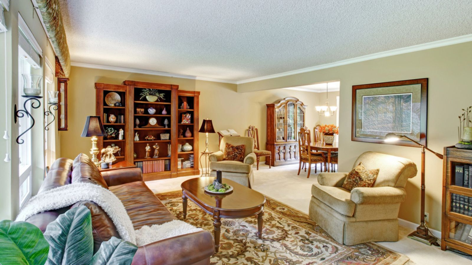 living and dining room antique rug