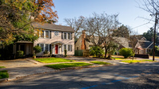 CHARLOTTE, NC, USA - DECEMBER 12, 2020: Homes in Charlotte NC USA