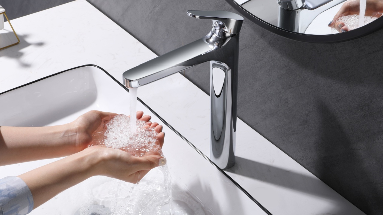 Washing hands under the flowing water tap. Washing hands rubbing with soap for corona virus prevention, hygiene to stop spreading corona virus in or public wash room. Hygiene concept hand detail