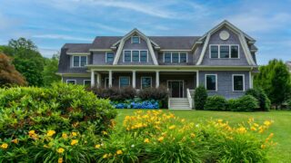 Charming two-story family house with well-maintained landscaping in Newton, Massachusetts, USA