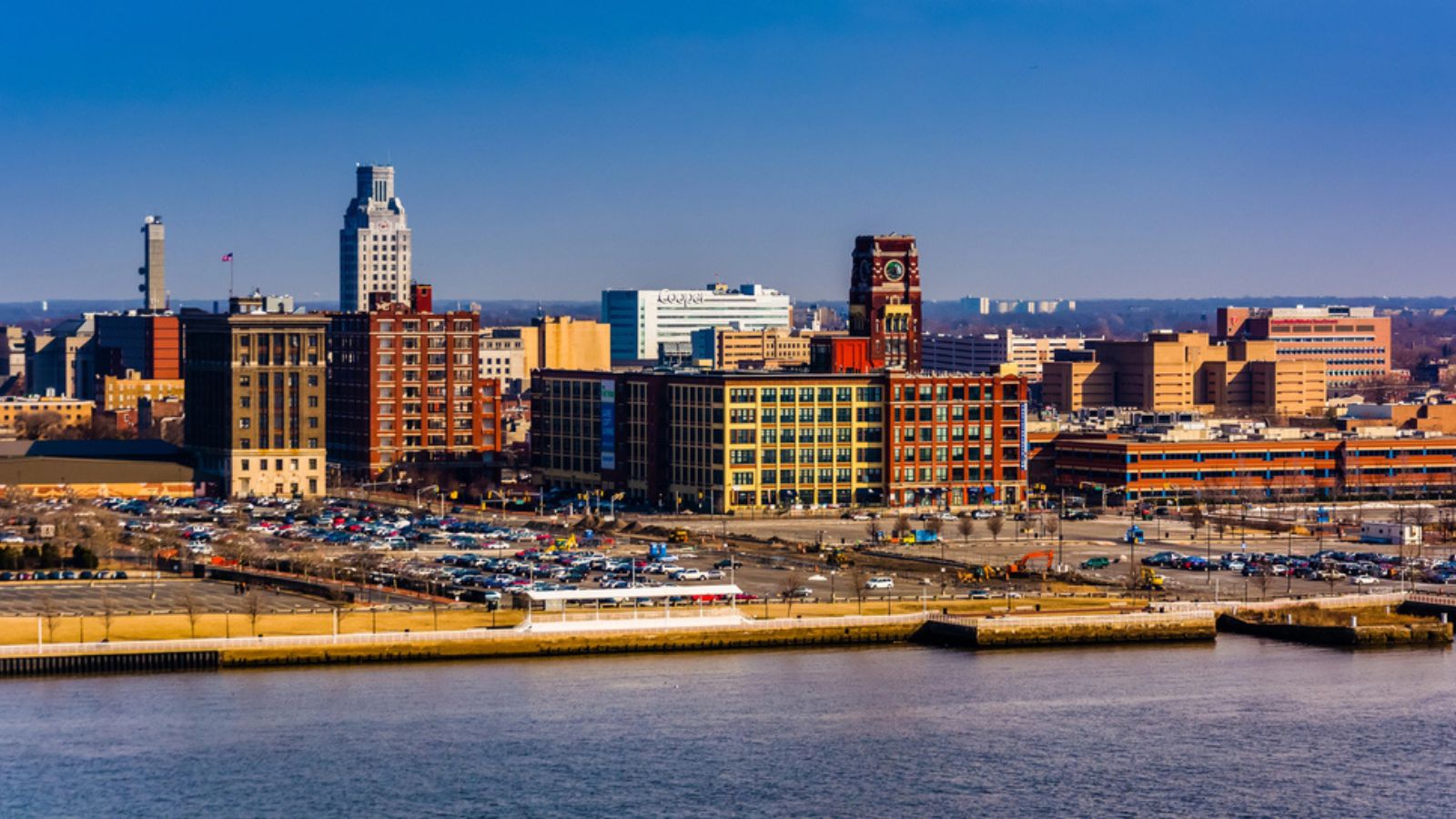 Camden, New Jersey seen from the Ben Franklin Bridge Walkway