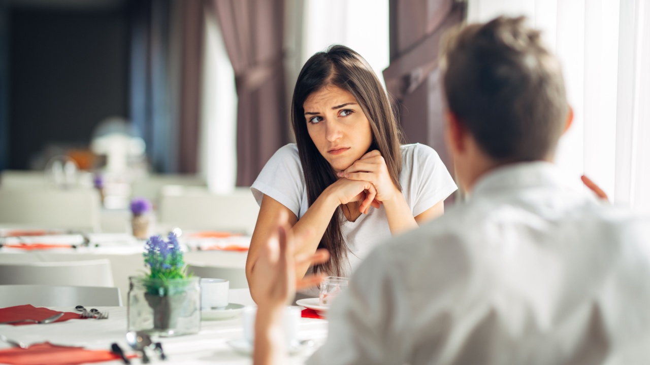 Worried woman doubting. Angry female despise partners actions, agitated person having relationship problems.