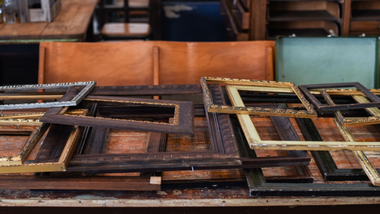 old vintage wood frame