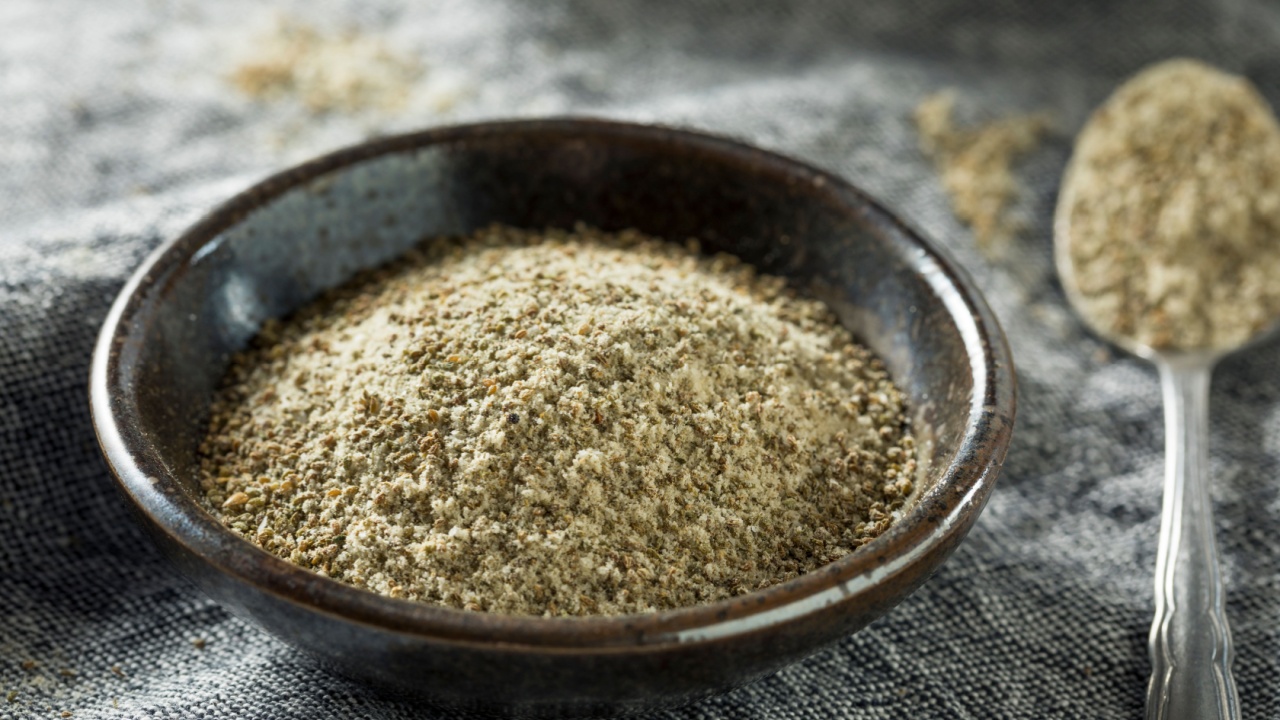 Healthy Dry Organic Celery Salt in a Bowl