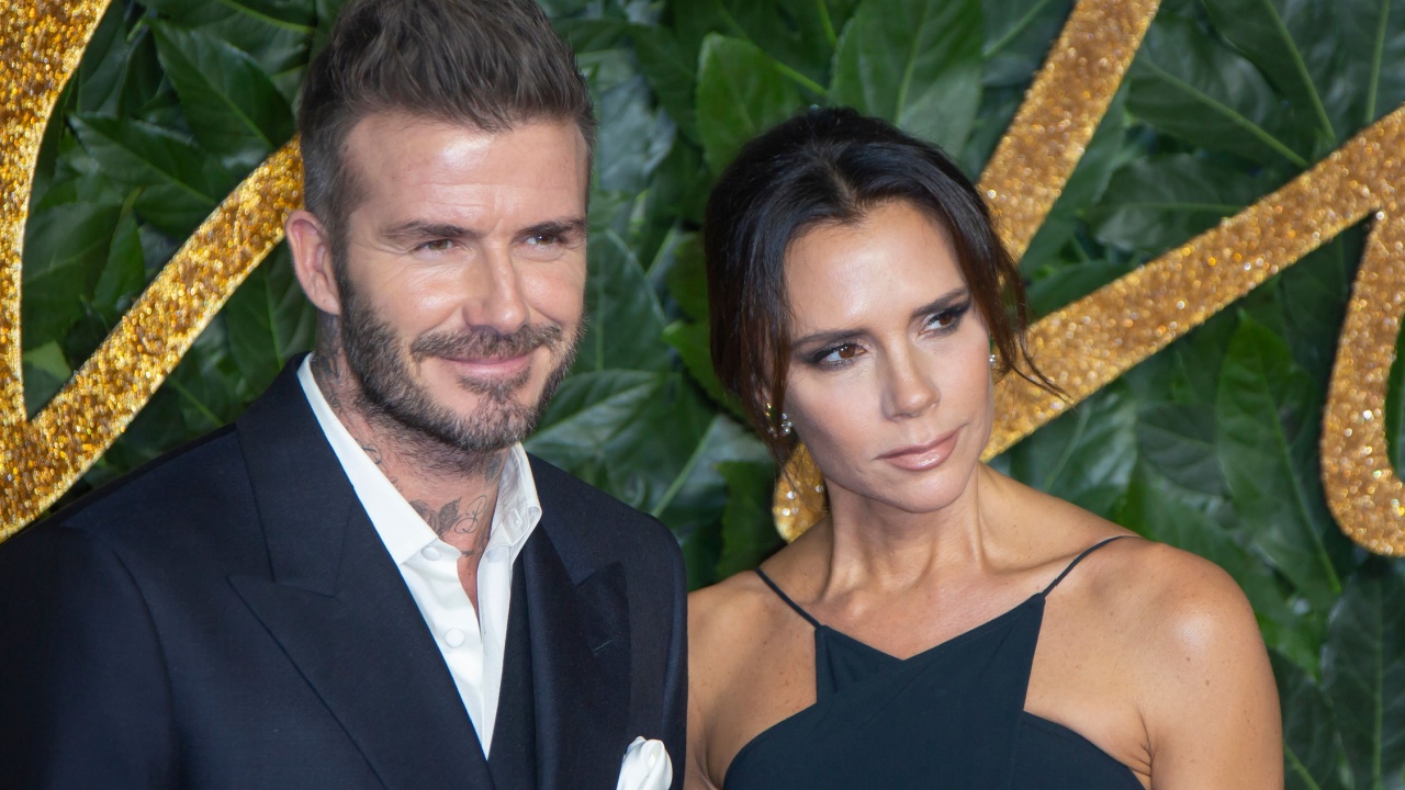 David Beckham, victoria Beckham arrive at The Fashion Awards 2018 at the Royal Albert Hall on December 10, 2018 in London, England.