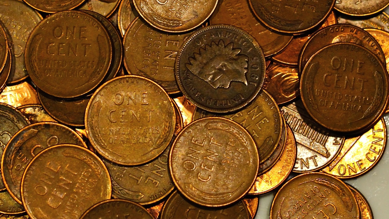 pile of wheat pennies coin