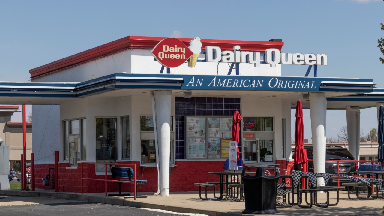 Indianapolis - Circa April 2021: Dairy Queen restaurant. DQ is a subsidiary of Berkshire Hathaway.