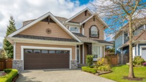 A nice men inspector or Fixing a garage door
